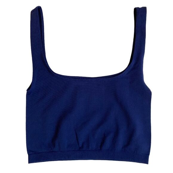 NWT Free People Intimately Scoop Neck Tank Top Size XS/S Crop Navy Blue Summer - Picture 10 of 14